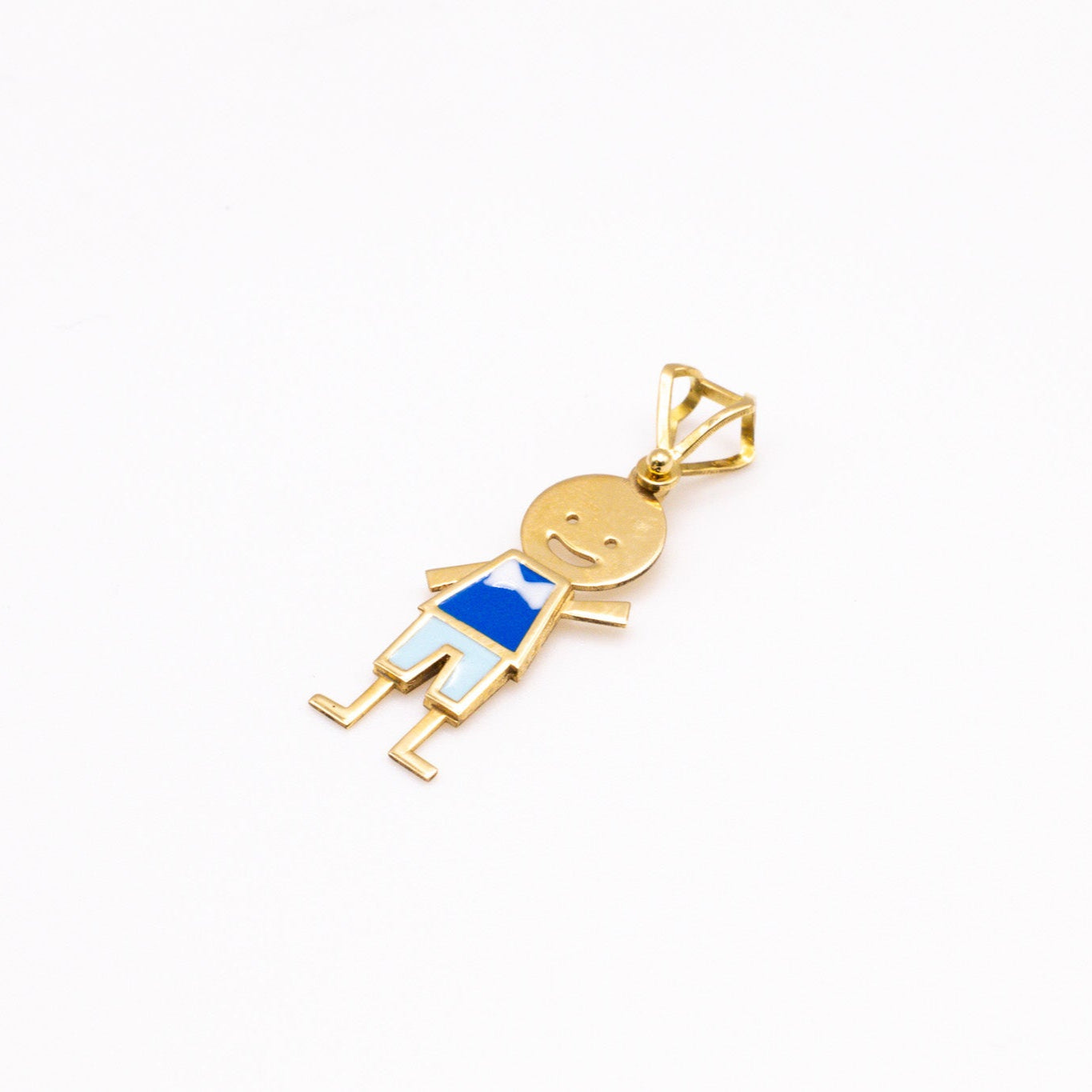 Baby Boy Charm Pendant in 18K