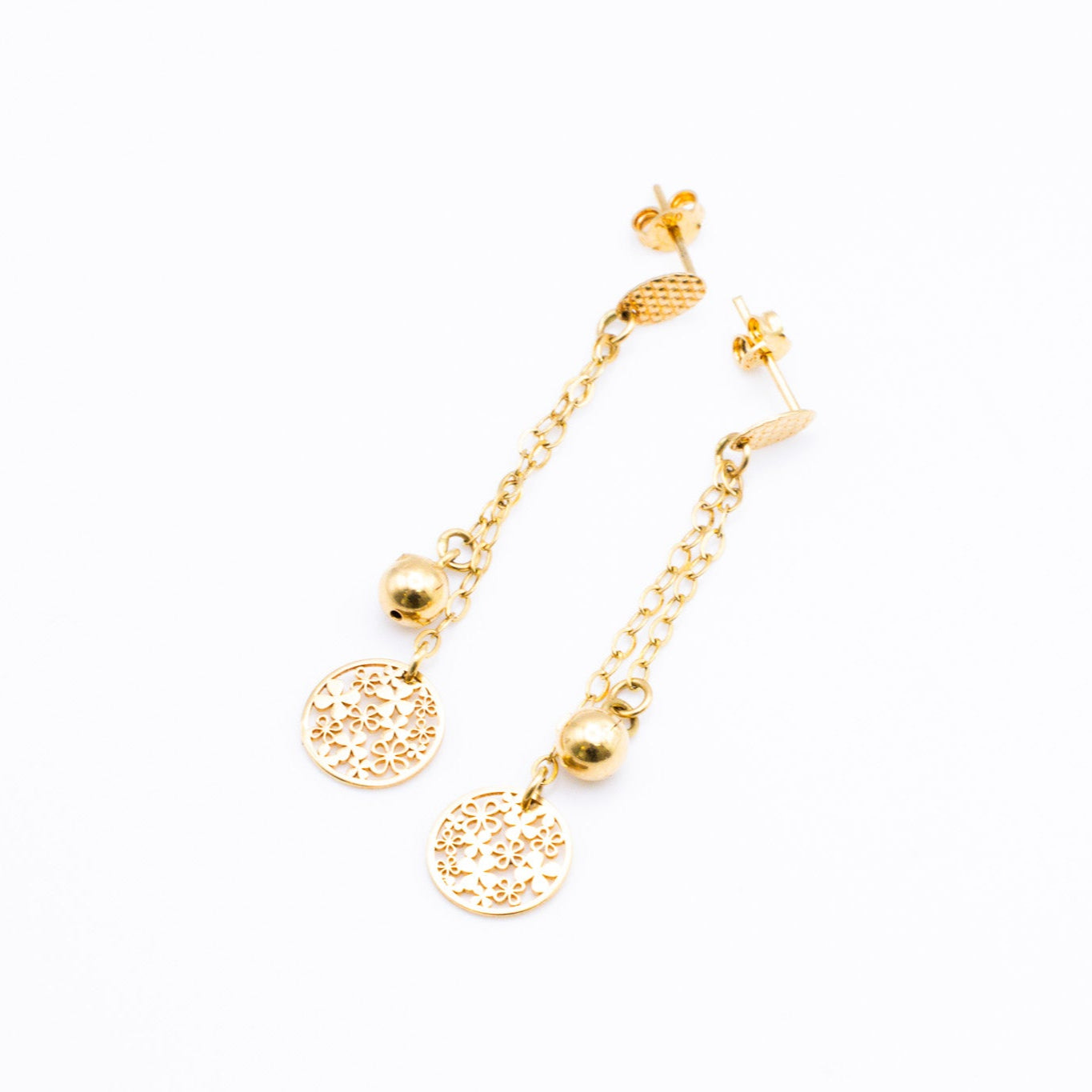 Floral Dangles in 18K
