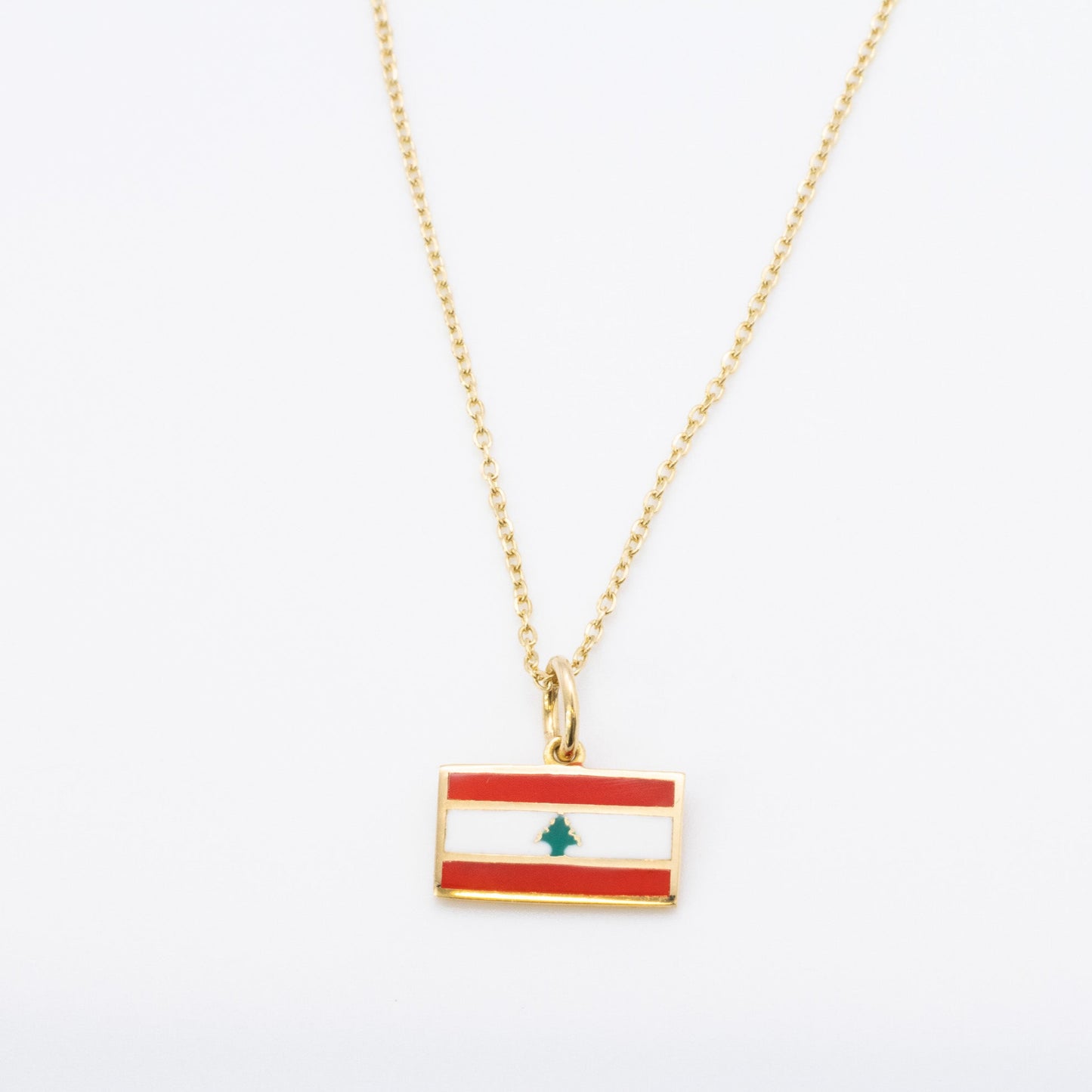 Lebanese Flag in 18K .