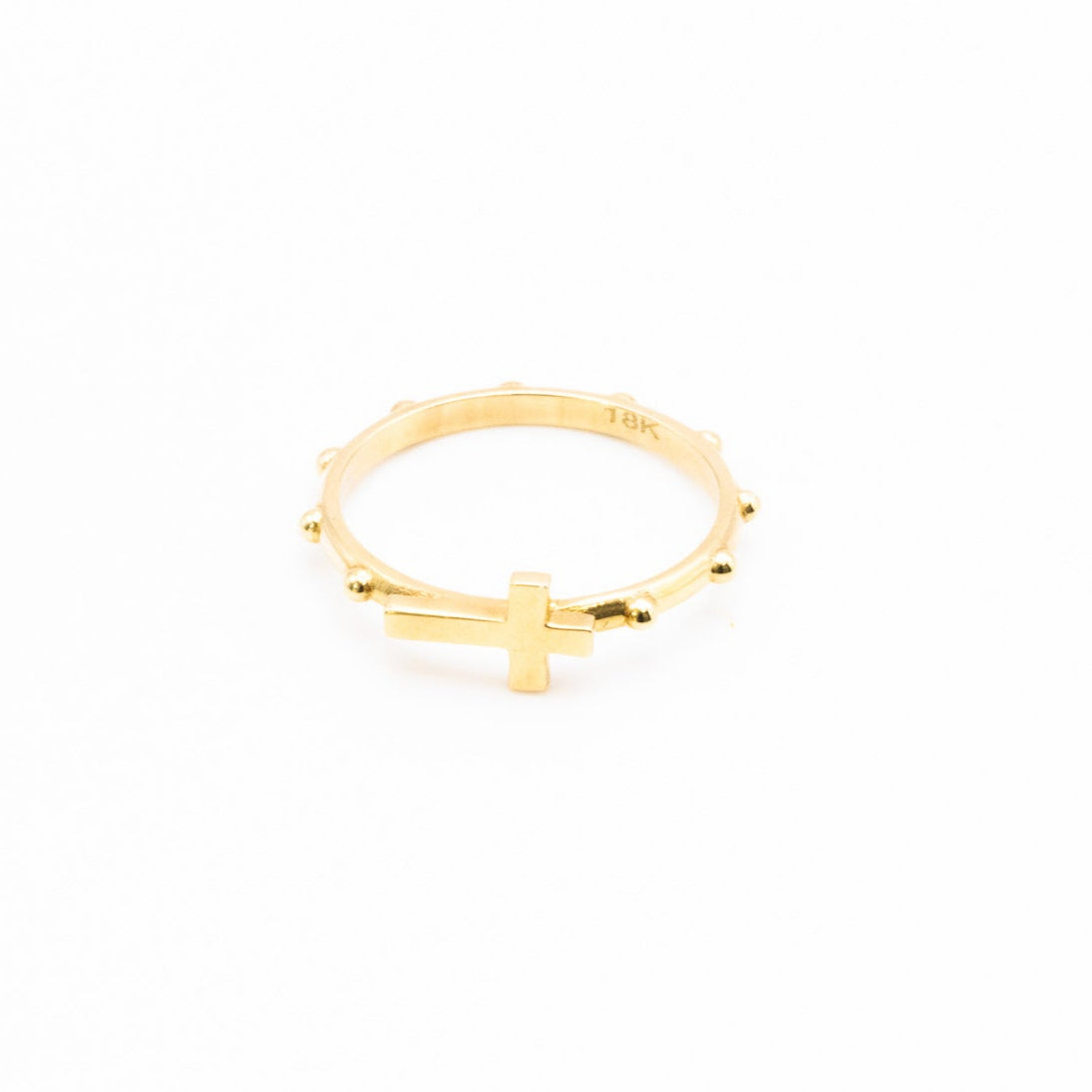 18K Rosary Beads Ring
