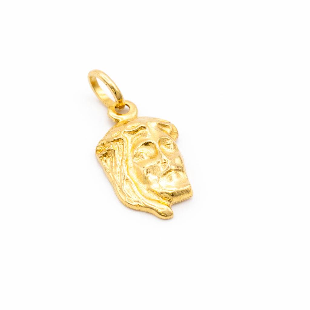 18K Solid Gold Jesus Pendant
