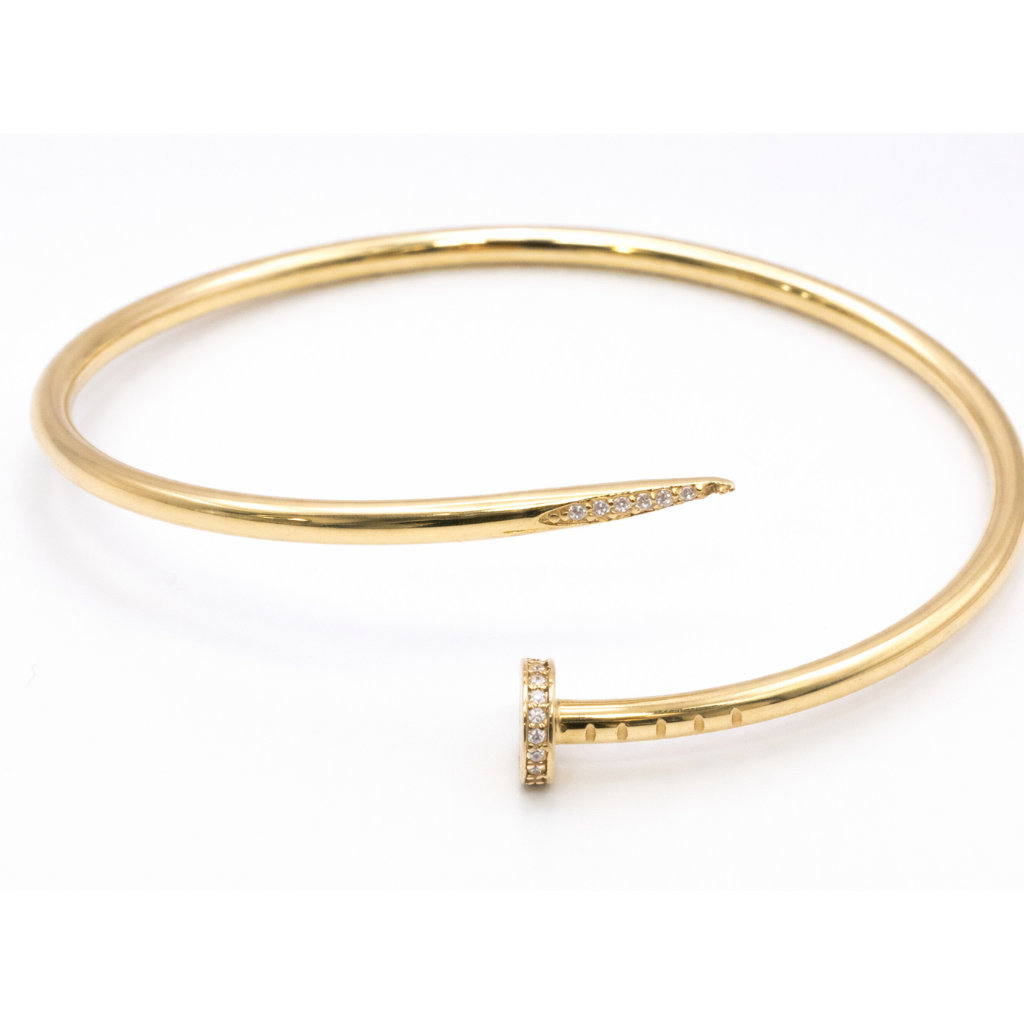 14K Yellow Gold nail bracelet