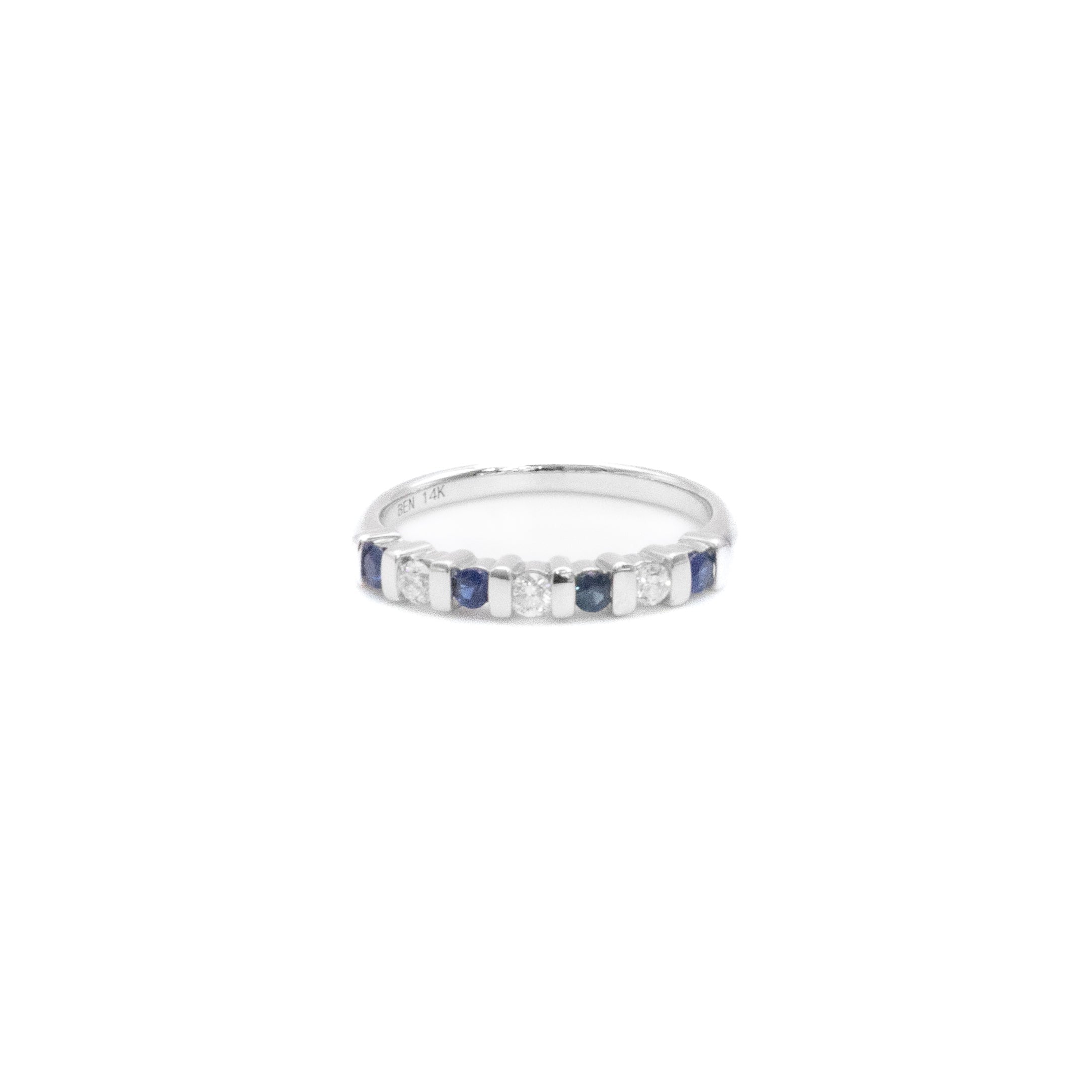 14K Bar Band Sapphire