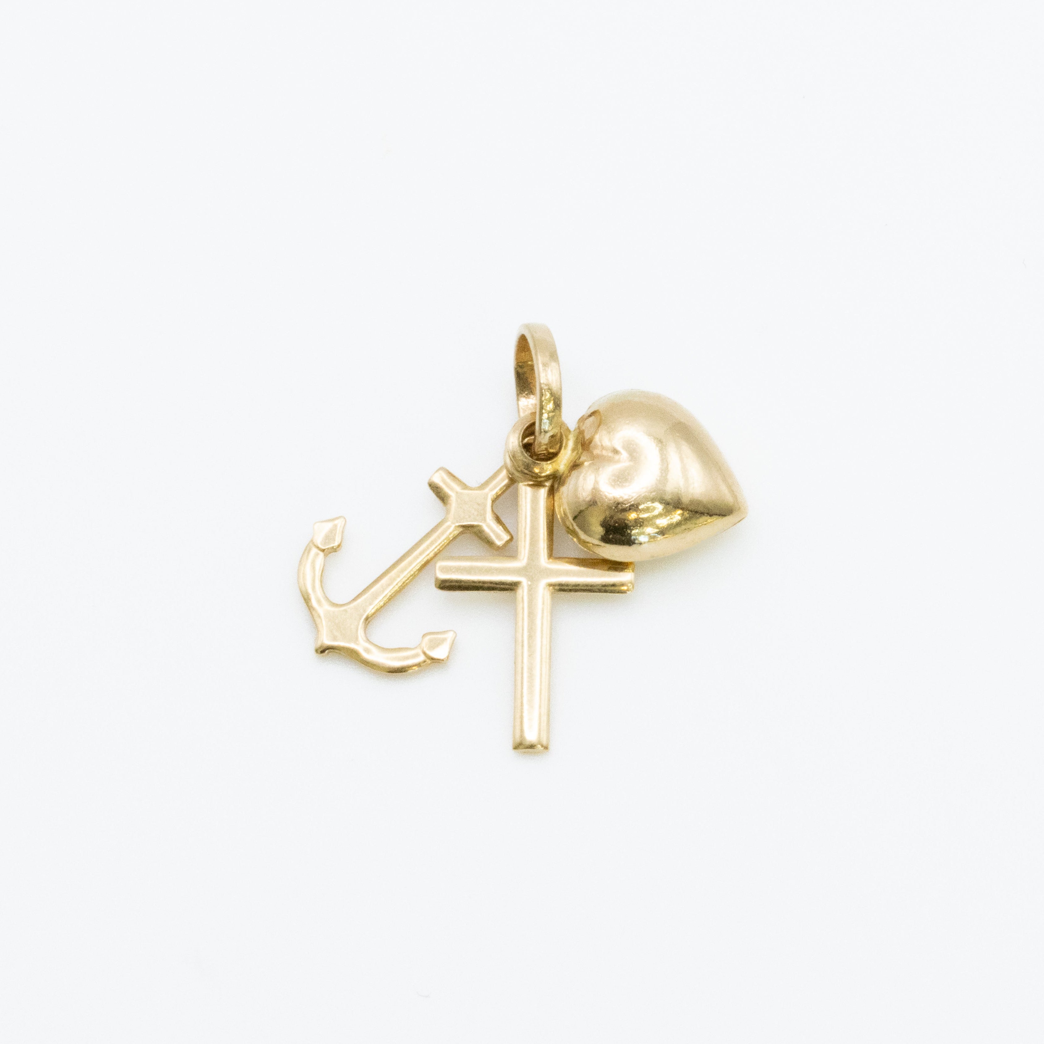 Faith • Hope • Love Trio Charm - 18K Solid Gold
