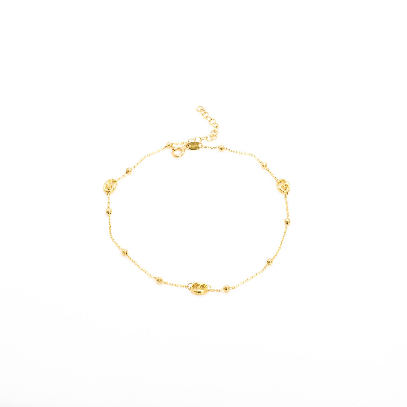 18K Beaded CD Bracelet