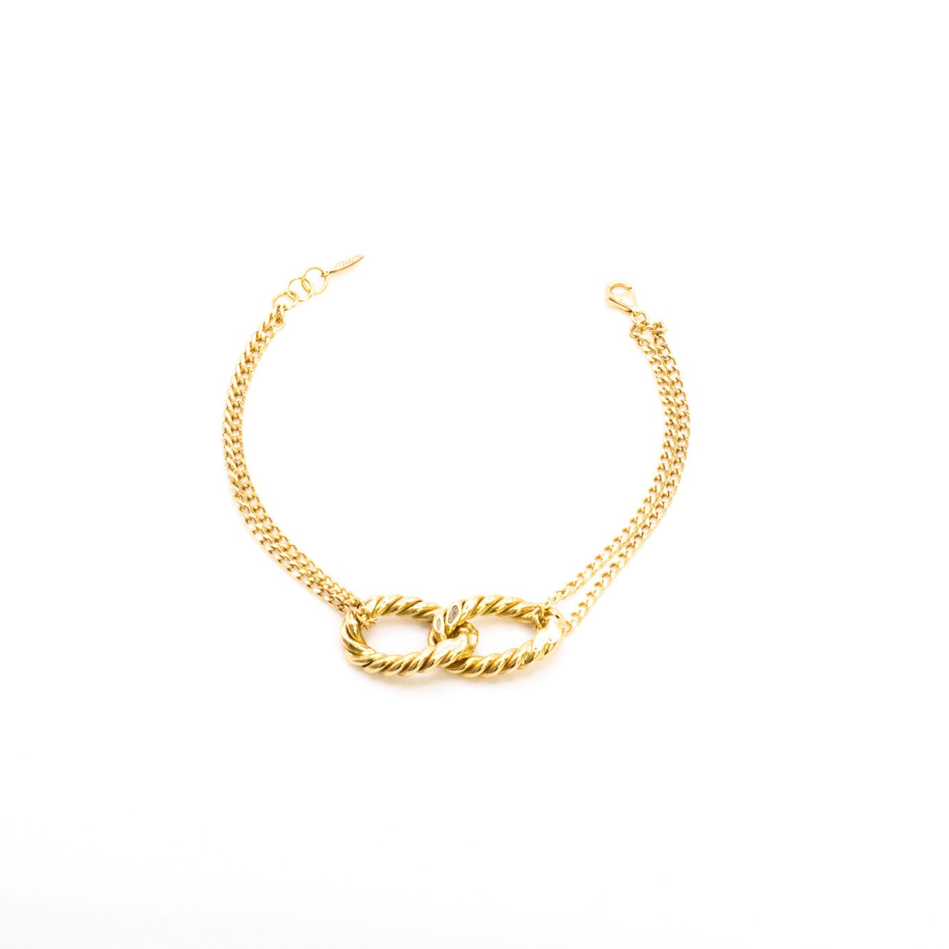 18K Twisted Double-Link Bracelet