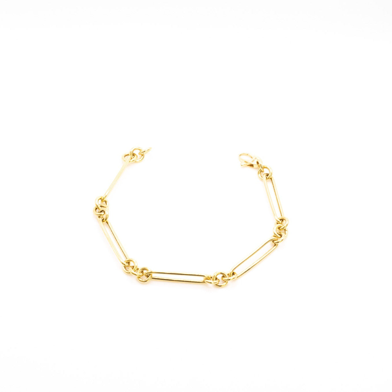 14K Bar Link Bracelet