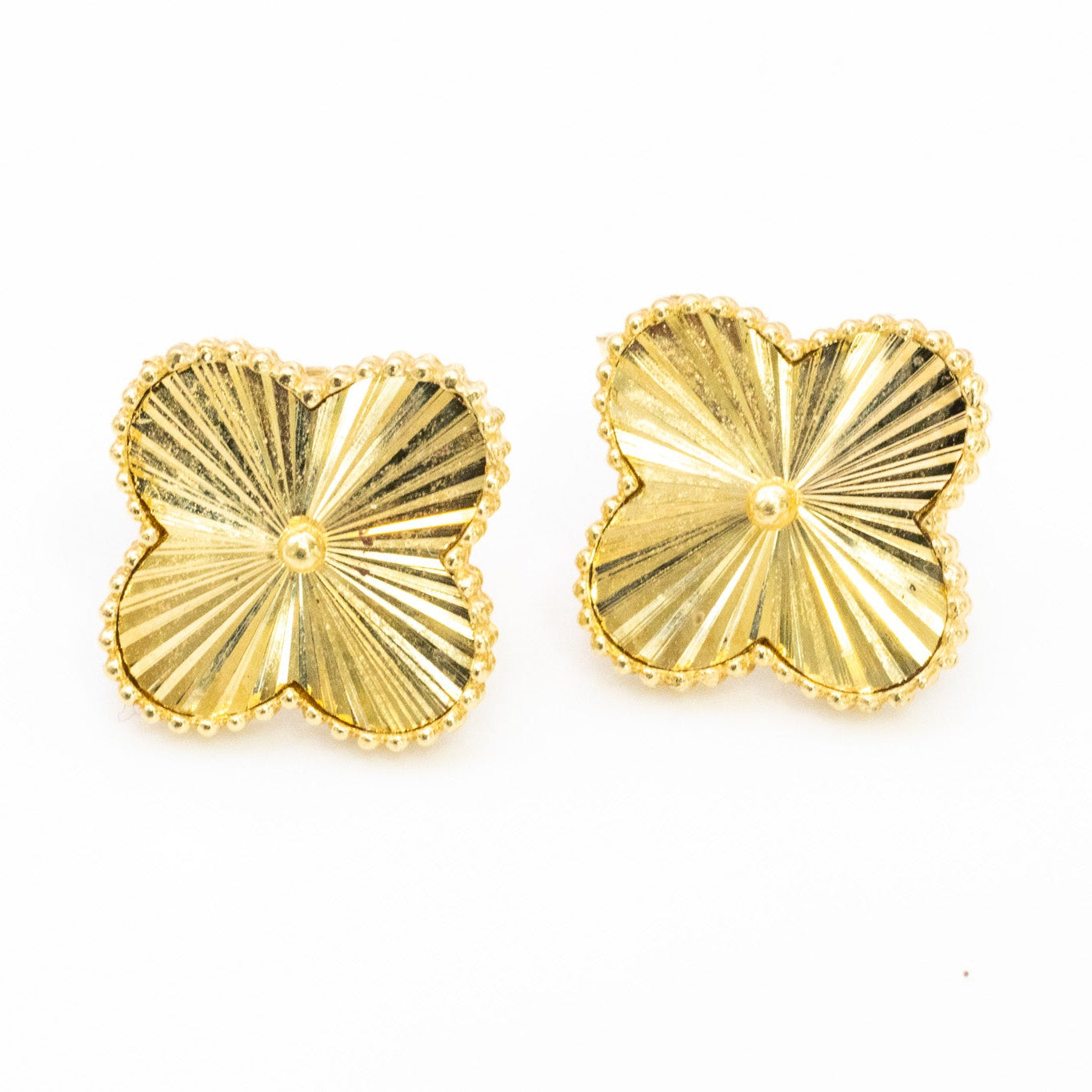 18K Clover Earrings