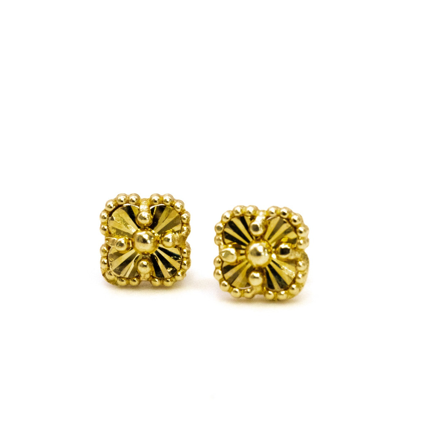 14K Clover Earrings