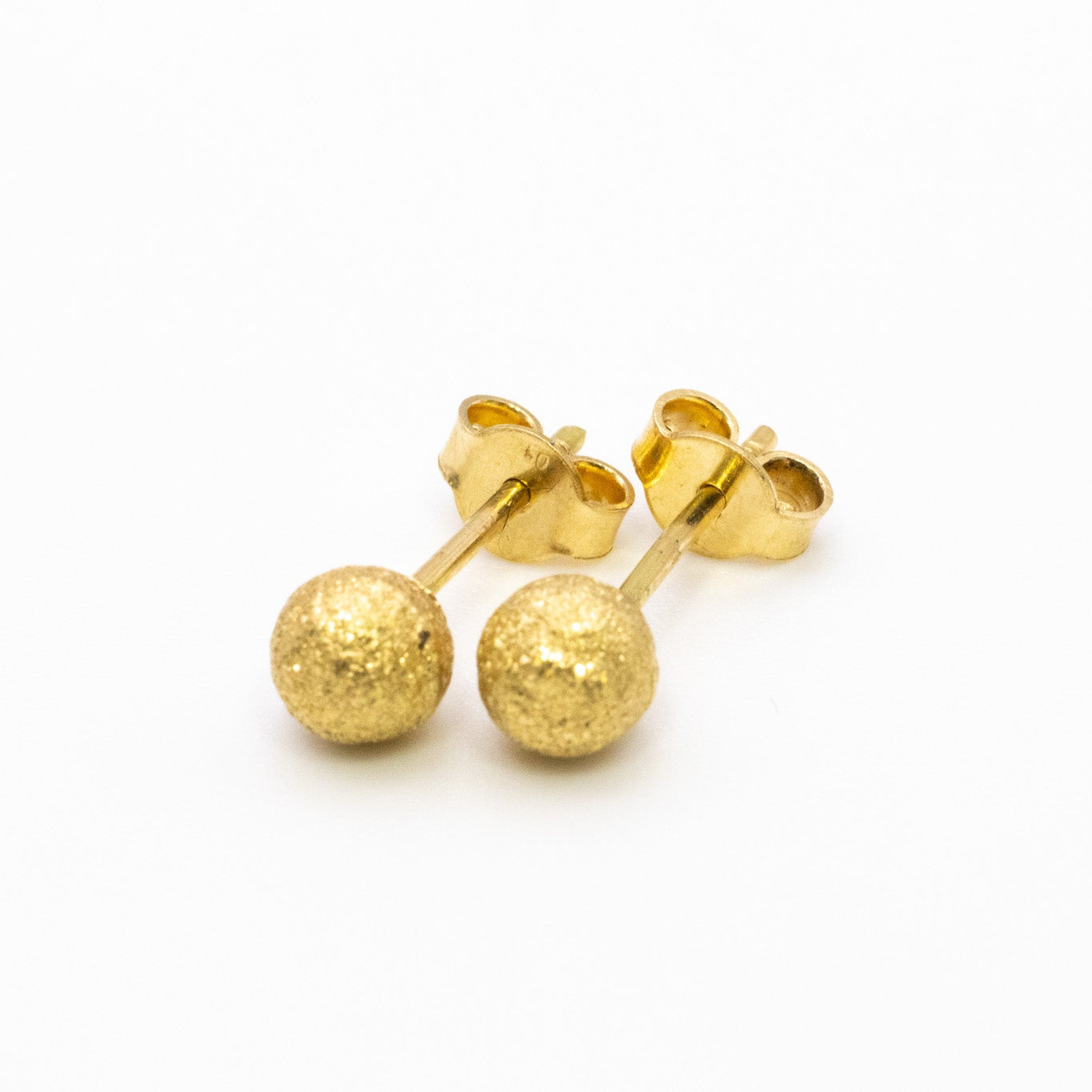 14K Round Studs
