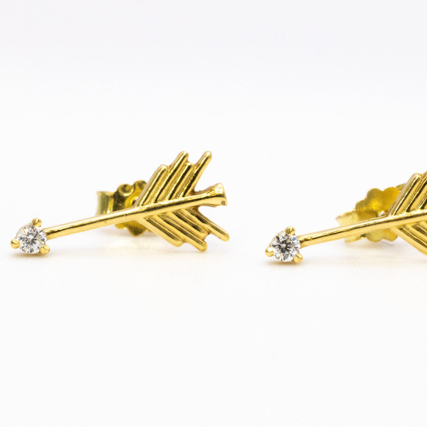 18K Arrow Earrings