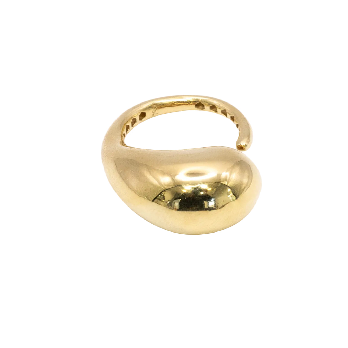 18K open dome ring