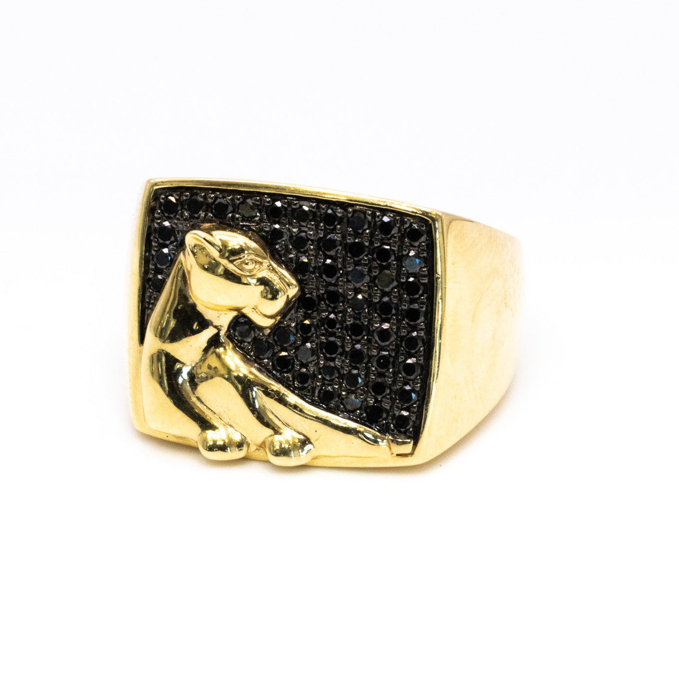 14K Black Diamonds Ring