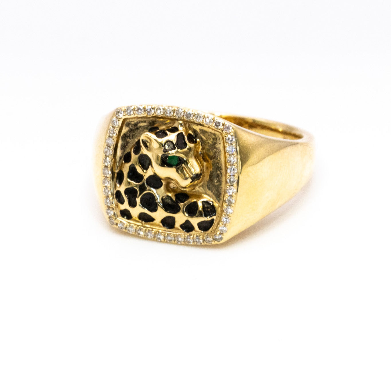 14K Jaguar Emeral Ring