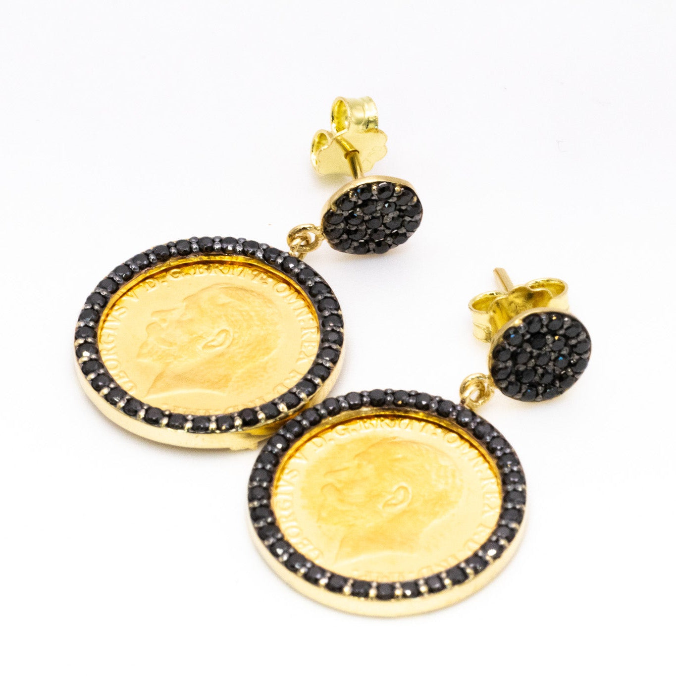 21K Coin Earrings