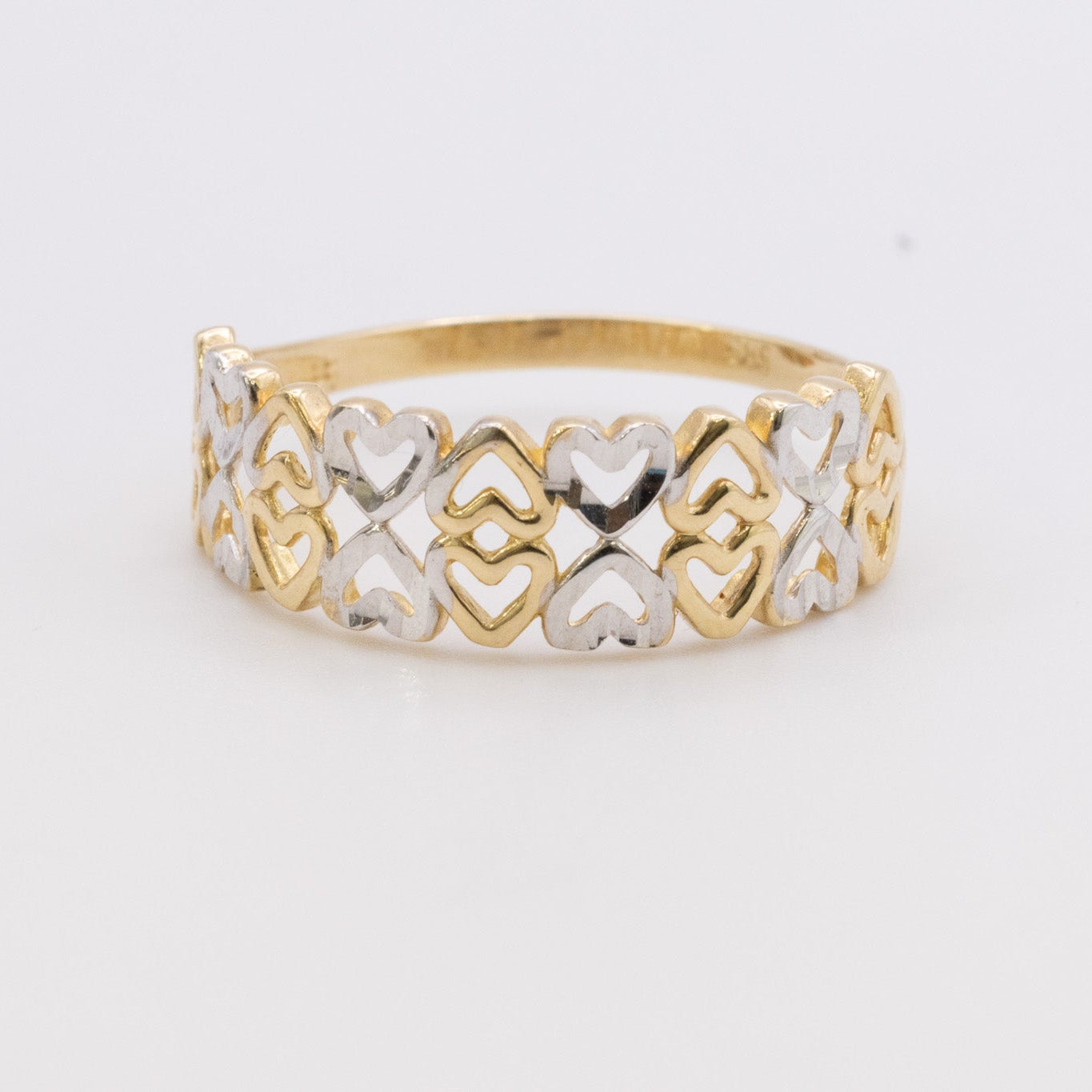 14kTwo Tone Gold Heart Ring