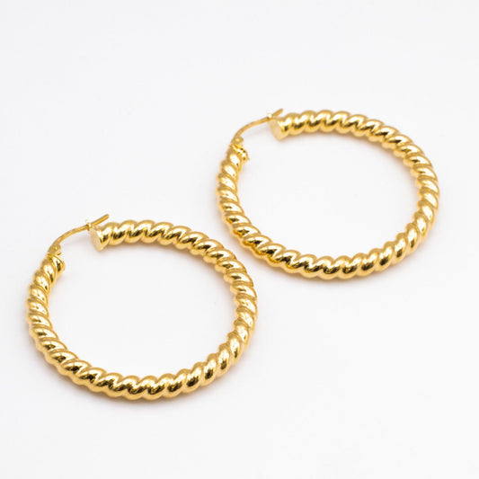 Hoop Earrings in 18K Gold