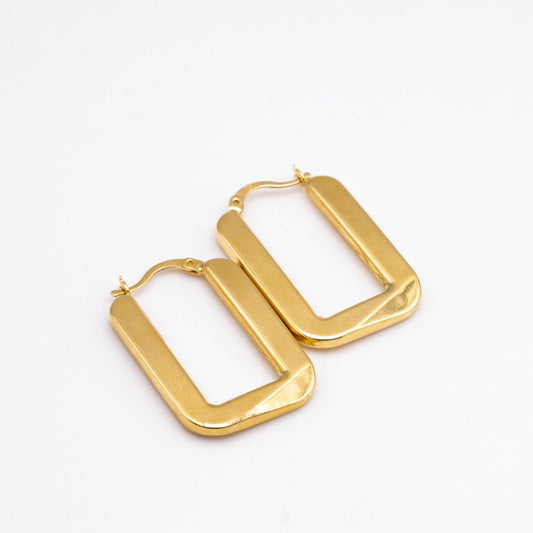 "Rectangles" Earrings in 18k Gold