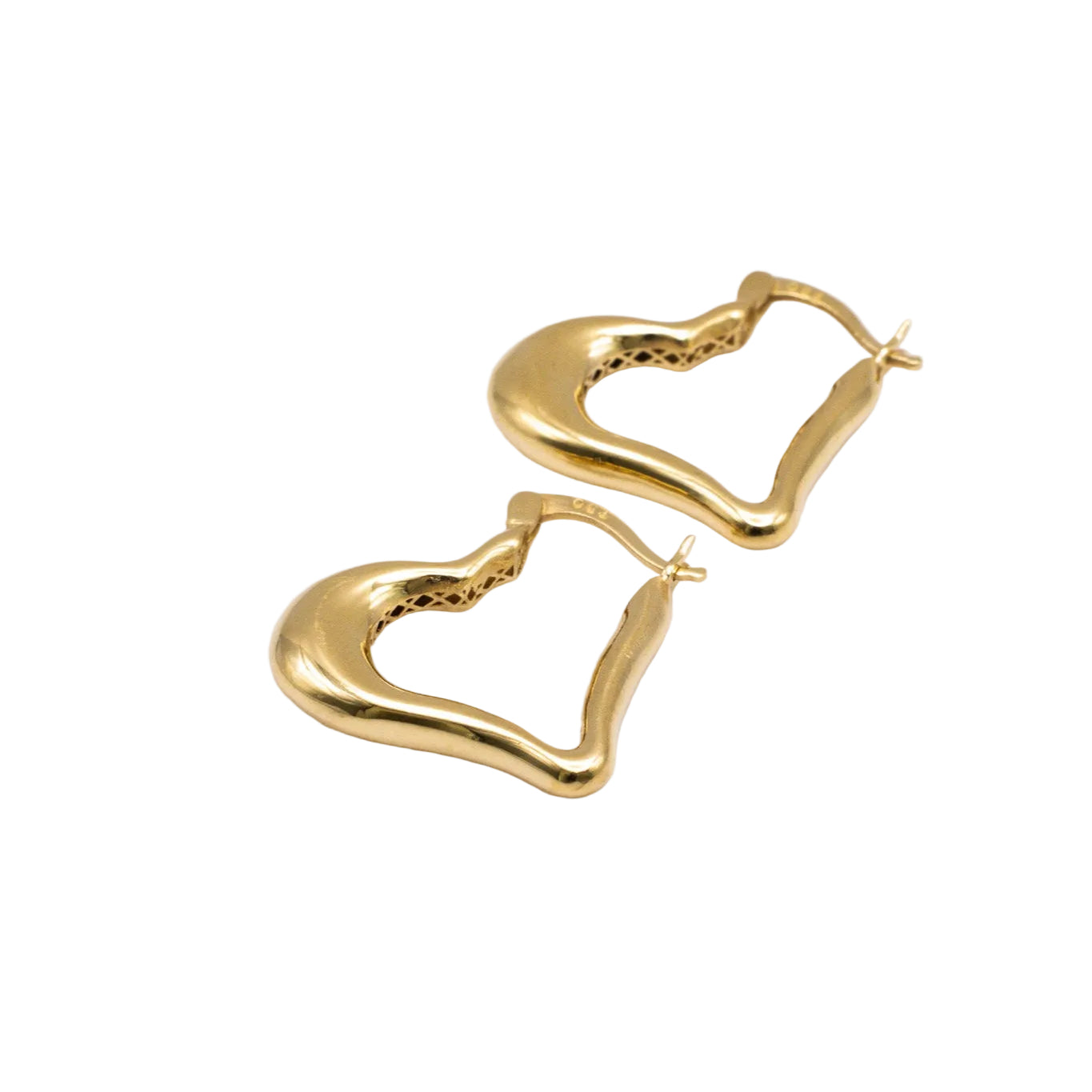 Hearts Earrings in 18K