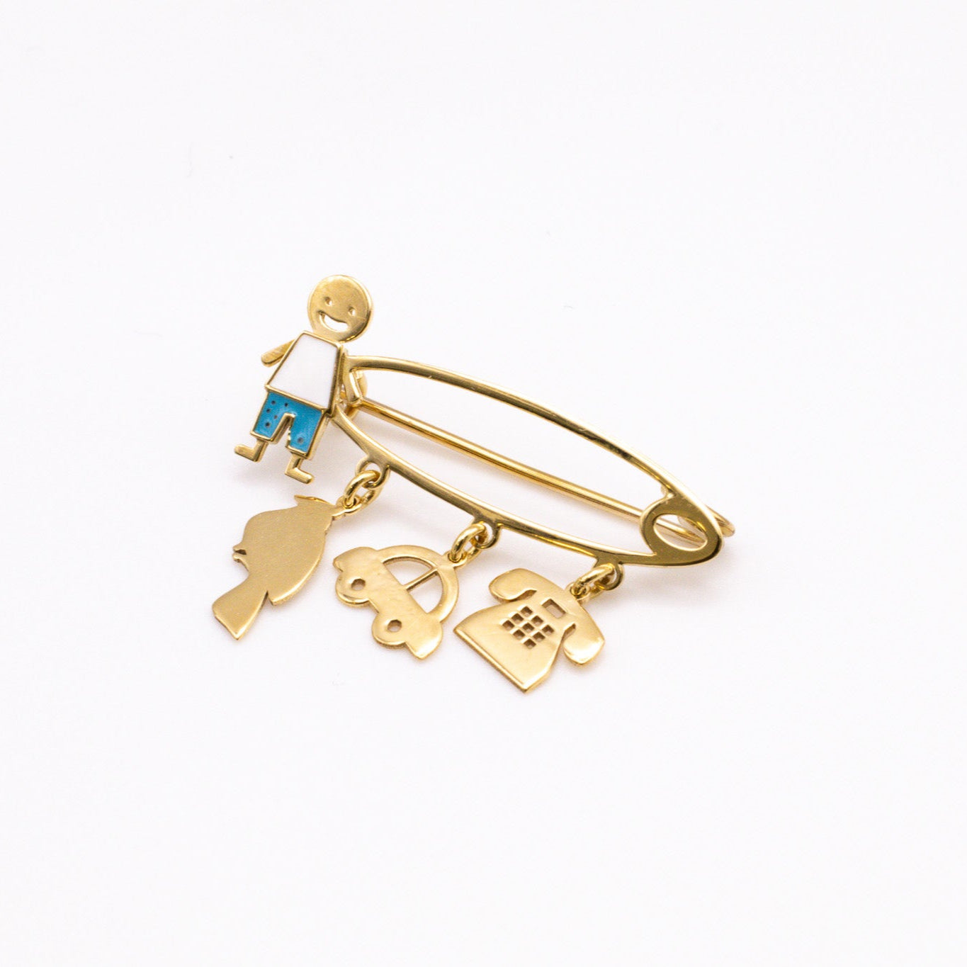 Baby Boy Pin in 18K