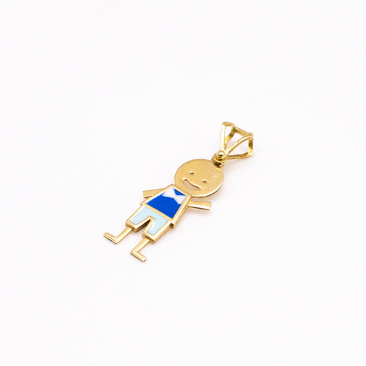 Baby Boy Charm Pendant in 18K
