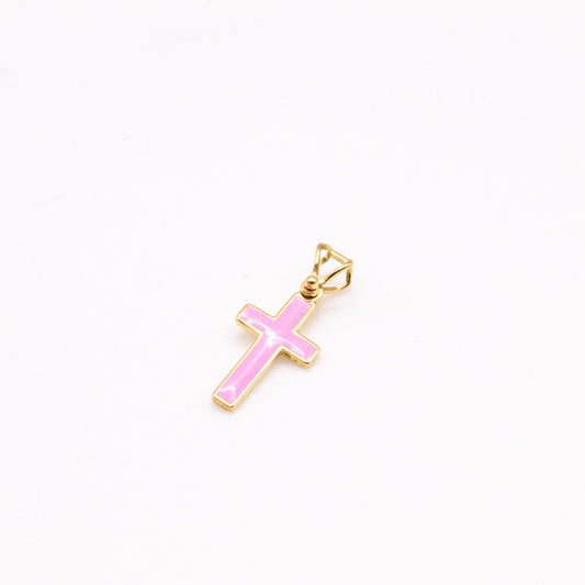 Pink Cross in 18K Gold