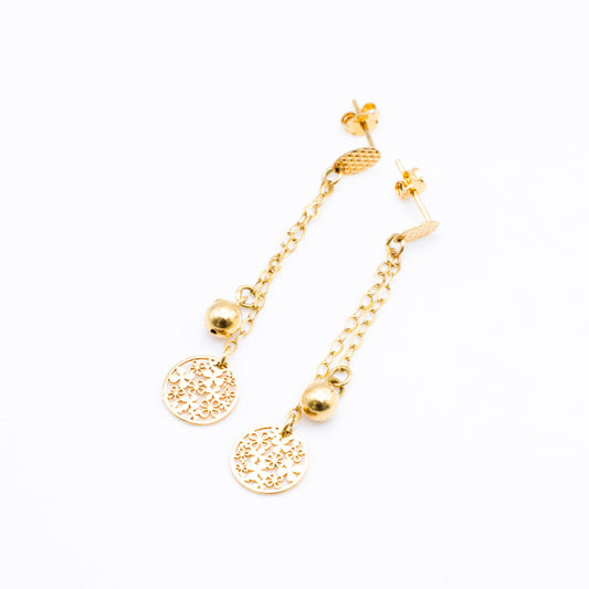 Floral Dangles in 18K