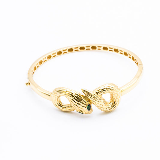Serpent Bangle in 18K Gold.