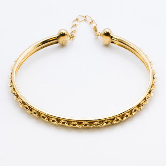 18K Bangle with Pattern