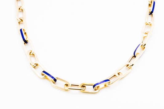 14K Necklace with Enamel