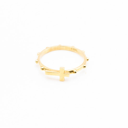 18K Rosary Beads Ring