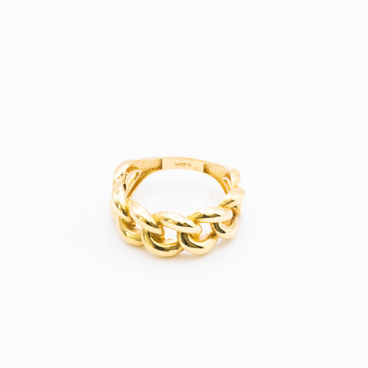18K Braided Link Ring