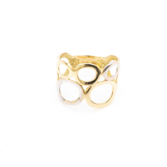 18K Openband Two Tone Band.