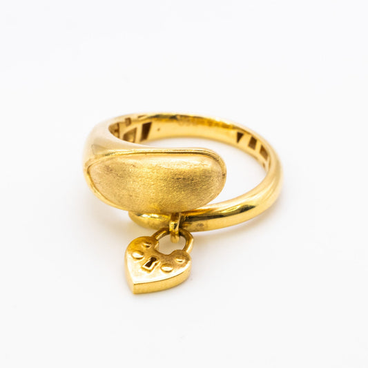 18K Solid Lock Ring