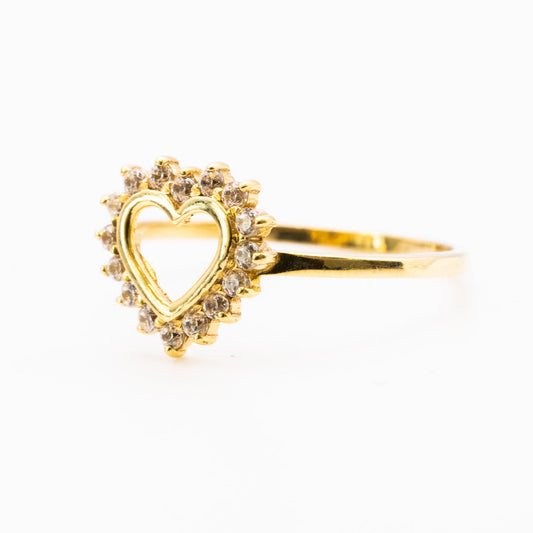 18K Heart Ring