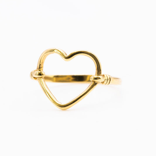 18K Heart Ring