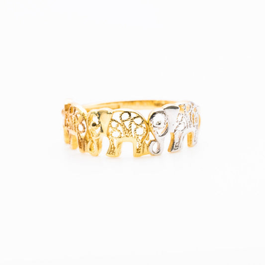 18K Elephants ring