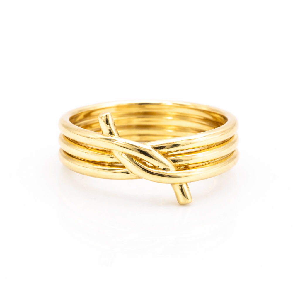 18K Solid Gold Knot Ring