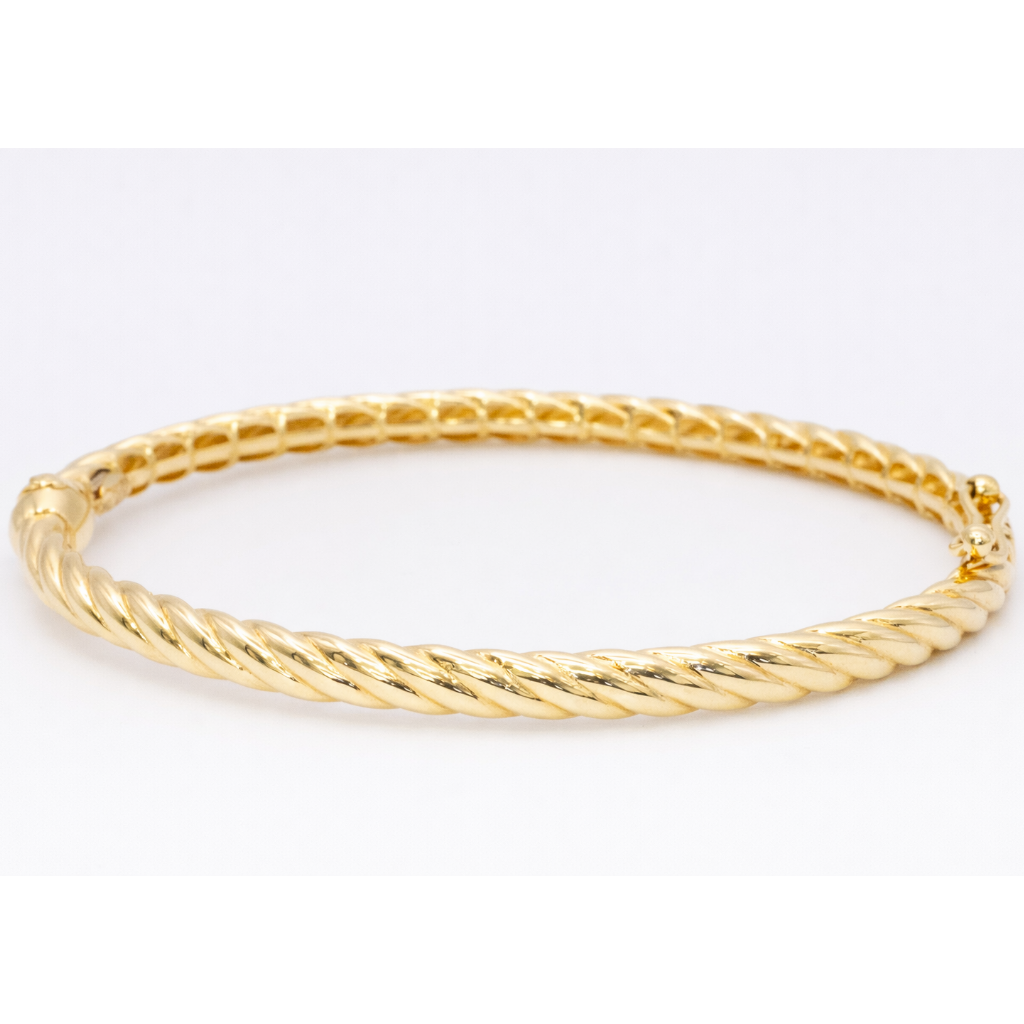 18K Solid Yellow Gold Rope Bracelet
