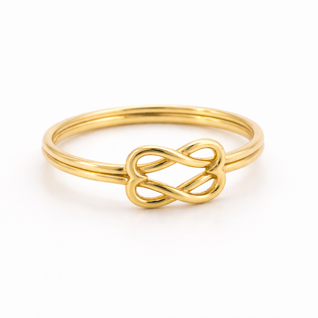 18K Yellow Gold D-Infinity Knot Ring