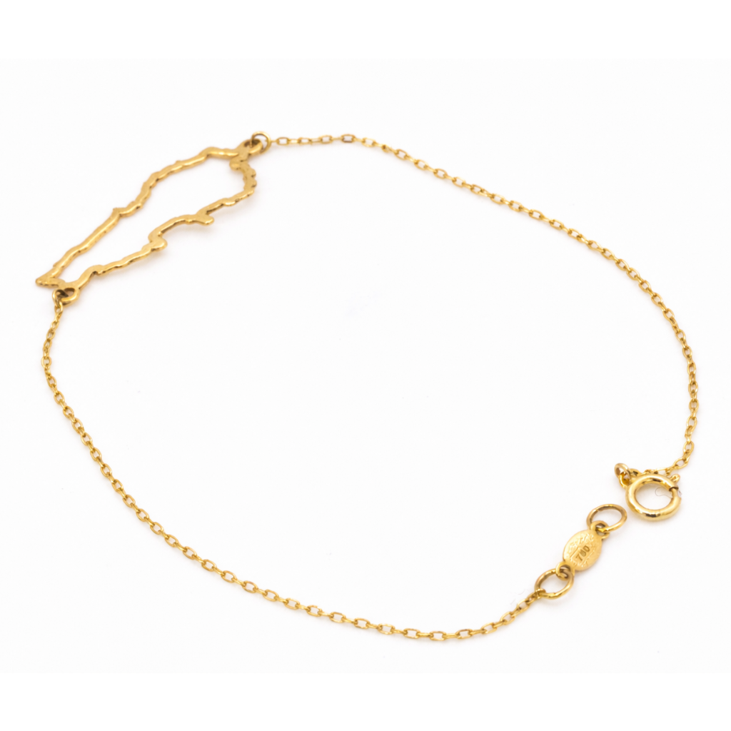 18K Liban Map Bracelet