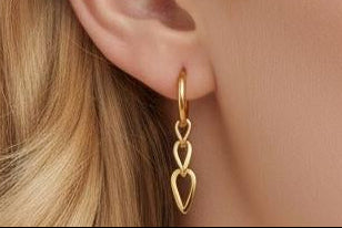 Link Drops in 18K Gold.