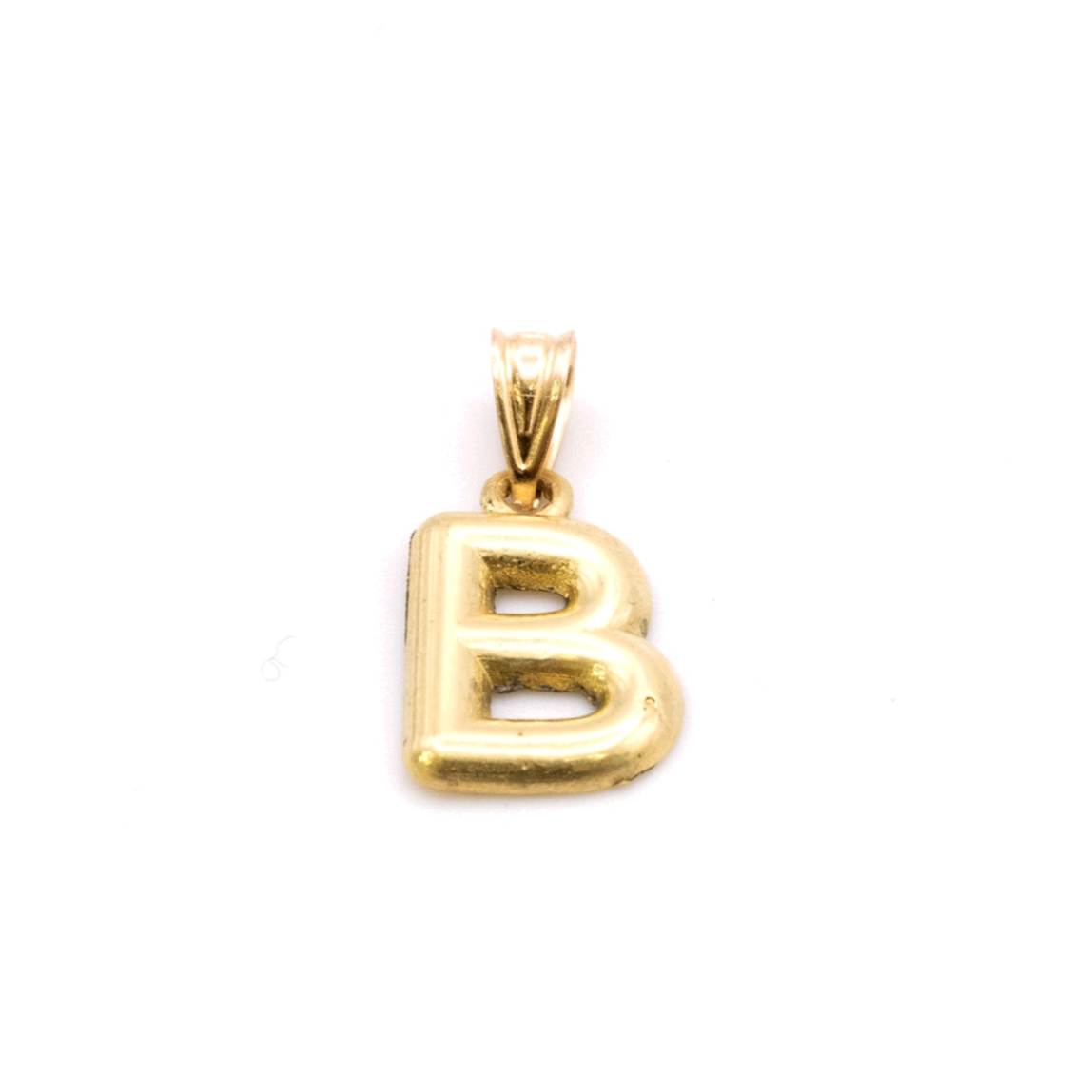 18K Yellow Gold Initial “B” Pendant