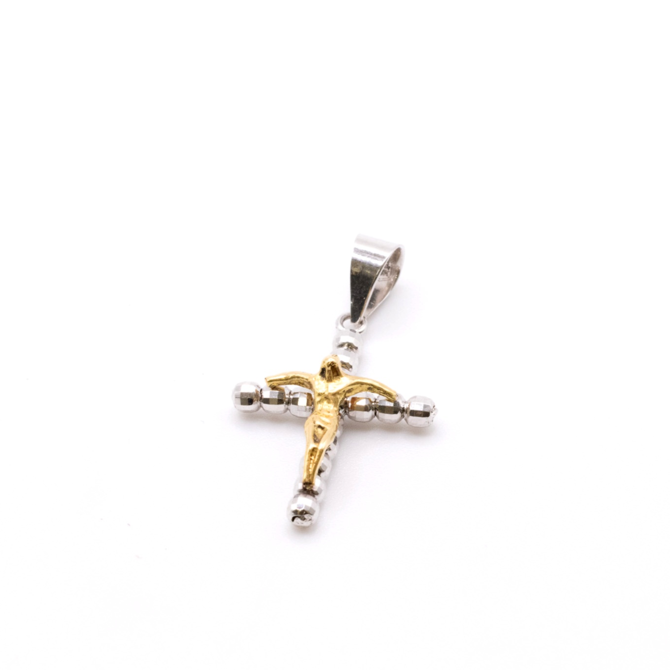 Two-Tone Gold Crucifix Pendant