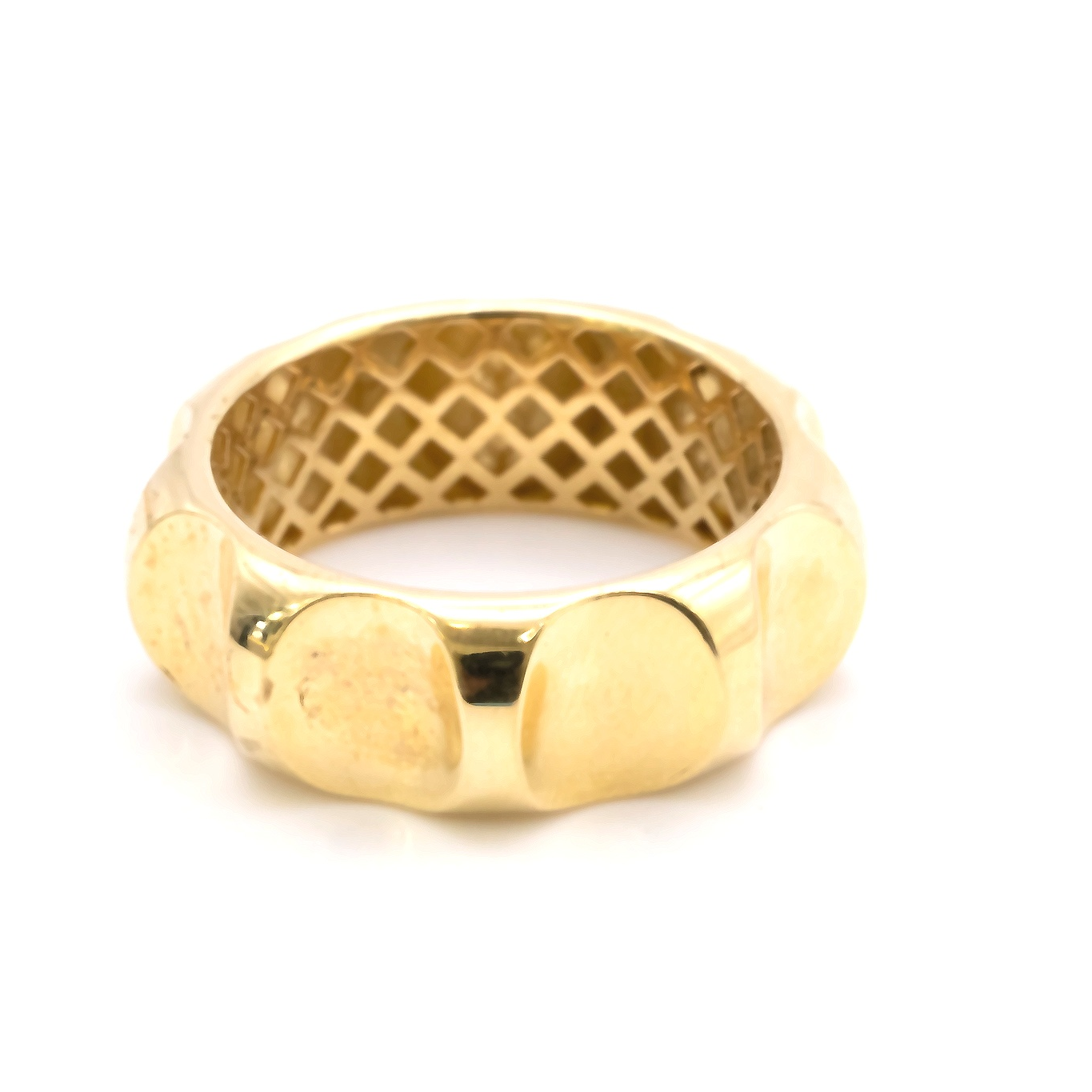 18K Solid Gold Dome Ring