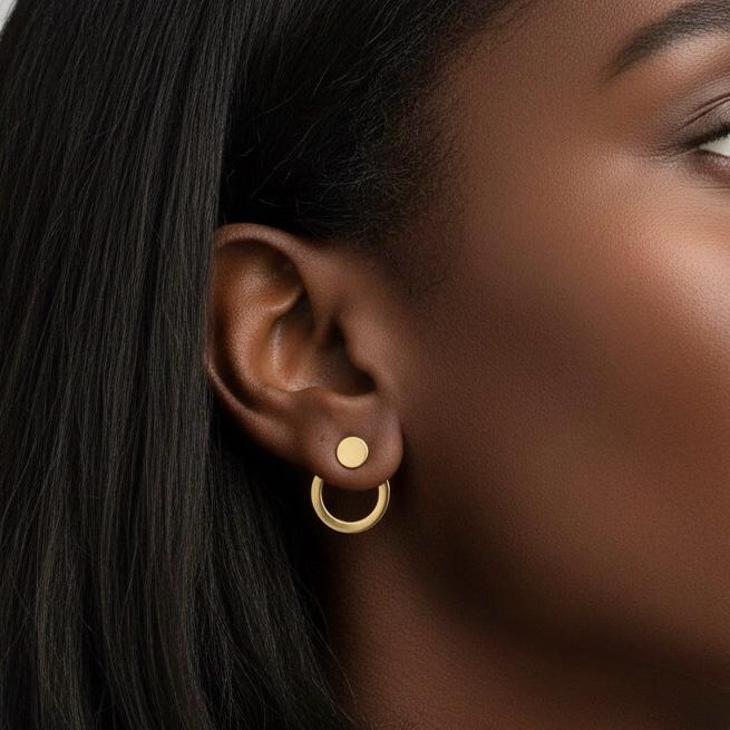 Dot Et Rondel Earrings in 18K